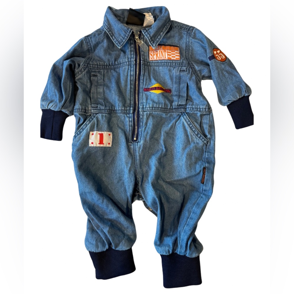 vintage ✨ Harley Davidson Baby Coveralls - RARE